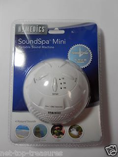 Homedics SoundSpa Mini Portable Sound Machine w/Sleep Timer  White 