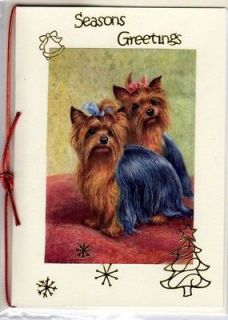 NEW YORKSHIRE TERRIER SMALL CHRISTMAS CARDS PACK OF 5 FREEPOST#1