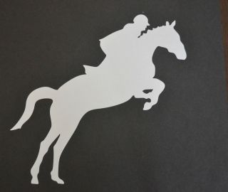 SHOWJUMPING HORSE PONY JUMPING STICKER DECAL CAR TRAILER HORSEBOX 