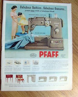 1957 Pfaff Sewing Machine Ad Model 332