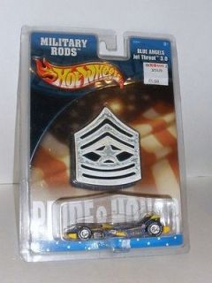 HOTWHEELS MILITARY RODS REAL RIDER RUBBER TIRES JET THREAT 3.0 NAVY