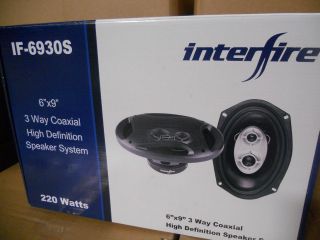 6x9 3 way Coaxial Speaker 220 watts (IF 6930S)  interfire