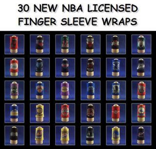 30 DIFFERENT NEW NBA BASKETBALL TEAMS FINGER SLEEVE WRAP BANDS YOU 
