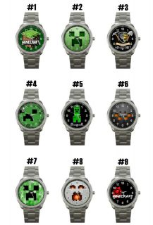 HOT MINECRAFT CREEPER MONSTERS SPIDER PC GAMES SPORT METAL WATCH