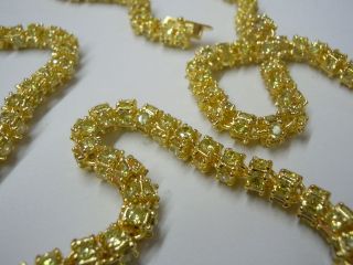 Murrays Dia Mens Yellow Gold 360 Canary Yellow Tennis Chain 34 Inches 