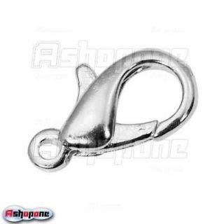   Silver Plated lobster clasps claw jewelry fastener hook findings 12mm