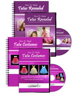 How To Make Tutus Revealed & Tutu Costumes   2 DVDs & 2 e Manuals 