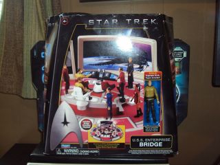 NEW Star Trek U.S.S. Enterprose Bridge Playset Captain Kirk Figure 