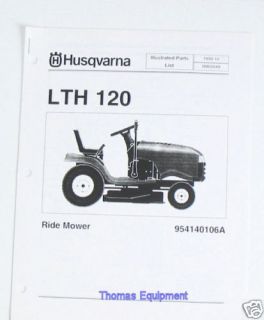 Husqvarna Riding Mower LTH 120 Parts List Manual