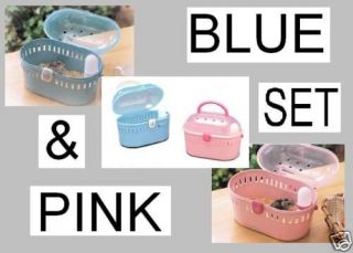 Small Animal Pet Carrier Gerbil   Pink & Blue HQ 250