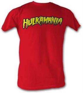 Hulk Hogan Red Hulkamania Wrestling Costume Licensed Adult Shirt S M L 