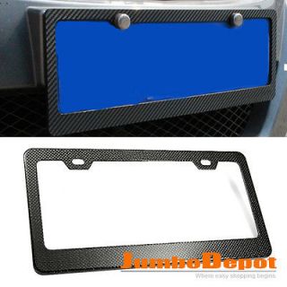 REAL 100% CARBON FIBER LICENSE PLATE FRAME PLATE TAG TWILL REAR TRUNK 