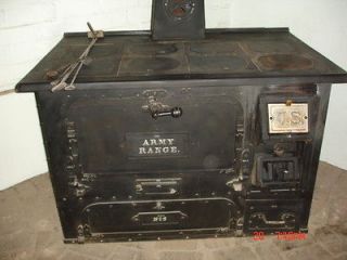   Vulcan Hart US ARMY RANGE wood/gas/coal 8 burner plate cook stove oven