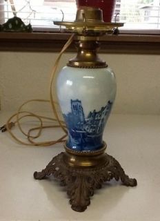 antique electric hurricane lamp