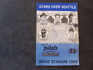 1969 Seattle Pilots Official Scorebook vs.Minnesota Twins, Sicks 