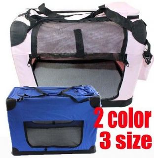   SIZE Pet Cage Carrier Collapsible Soft Crate Dog Cat House Kennel