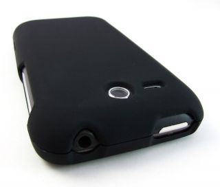 BLACK RUBBERIZED HARD CASE COVER HTC FREESTYLE PHONE ACCESSORY