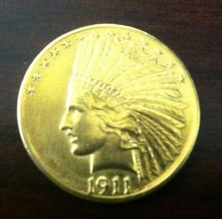 1911 INDIAN HEAD 10 DOLLARS GOLD COIN