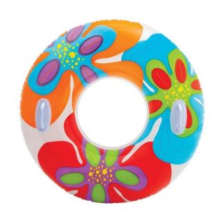 INTEX Groovy Color Inflatable Flower Transparent Tube Raft  58263EP
