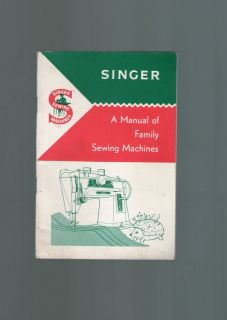 Singer   A Manual of Family Sewing Machines   1960