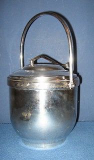 Vintage Gorham Newport Silverplate Ice Bucket, Glass Liner, 