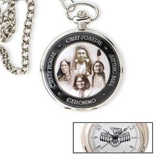 Founding Fathers Native American Indian Pocket Watch