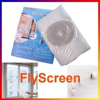 White DIY Insect Fly Bug Mosquito Door Window Net Mesh Screen Curtain 