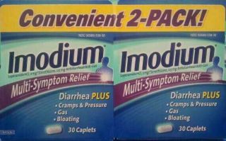 IMODIUM Multi Symptom Relief 60 Caplets LOPERAMIDE 2mg Antidiarrheal 