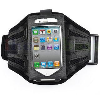 Black Mesh Gym Running Sports Armband Case For Apple iPhone 4S 4 3GS 3 