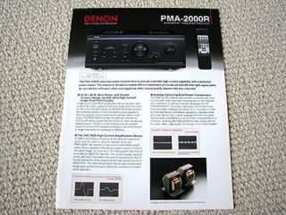 Denon PMA 300V Integrated Amplifier Original Brochure