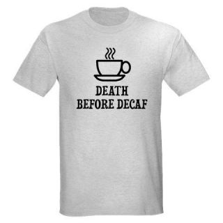   BEFORE DECAF FUNNY COFFEE DRINKING POT MACHINE MAKER ESPRESSO T SHIRT
