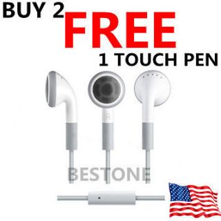  With Mic for iPhone 4 3GS 3G i Pod Touch Nano Headphone Earbuds