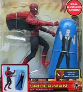 SPIDER MAN ACTION FIGURE W/ PUNCHING BAG SET (2004)