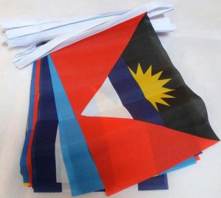   Multi Nations Party Bunting 30 Polyester Flags Jamaica St Lucia etc