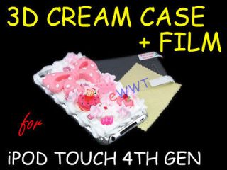   Cream Cake Hard Cover Case+Film for iPod Touch 4th Gen 4 LQCC838
