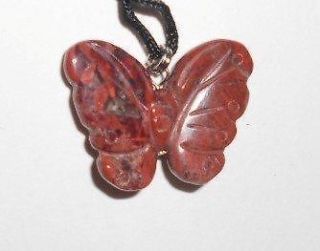 NATURAL LARGE RED JASPER BUTTERFLY (B) HEALING CRYSTAL GEMSTONE 