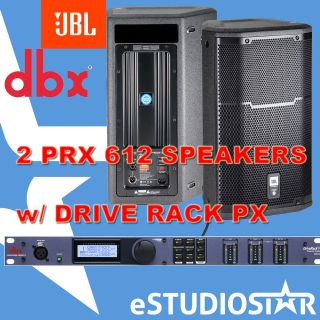 JBL PRX 612 M PRX612 POWERED SPEAKERS, DBX DRIVERACK PX SPEAKER 