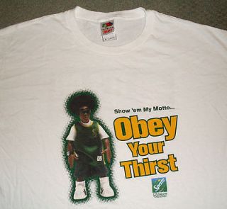 Seattle Sonics T Shirt Sprite Obey Your Thirst NBA Playoffs 2005 Div 