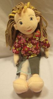 EUC Manhattan Toy Fiona Lilydoll Doll 16 Plush Flower Shirt Green 
