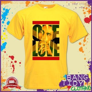 Bob marley One Love Jamaica Singer Tuff Gong Reggae Music T Shirt