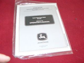 John Deere 54 Inch Quick Hitch Front Blade Operators Manual