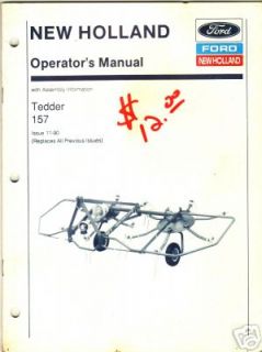 Model 157 New Holland Hay Tedder Operators Manual
