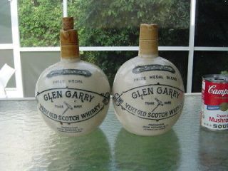   GLEN GARRY Stoneware JUGS *Very Old Scotch Whisky* Port Dundas Pottery