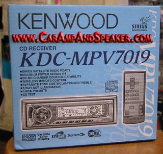 NEW KENWOOD KDCMPV7019 CAR STEREO CD/ PLAYER RECEIVER w/3 RCA 