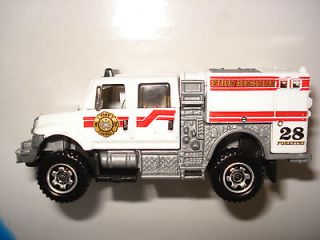 2012 Matchbox FIRE RESCUE 28 FORESTRY white truck just out of Box