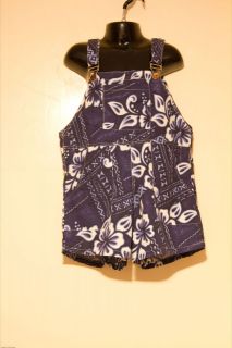 NEW GIRLS OVERALLS / SHORT ALLS / JUMPSUIT NAVY FLORAL SIZES 4 6 8