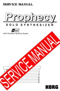 KORG PROPHECY Keyboard * REPAIR / SERVICE MANUAL * [Paper]