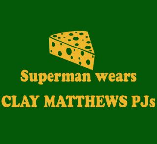 987 CLAY MATTHEWS PJS Green Bay Packers retro funny super bowl l 