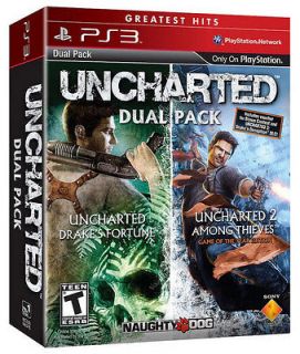   Dual Pack (Uncharted 1 + Uncharted 2) PS3 Video Game BRAND NEW SEALED