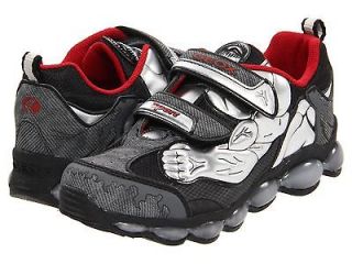 Geox Silver/Black Velcro Light Up Sneakers Little Boys Size 11 
